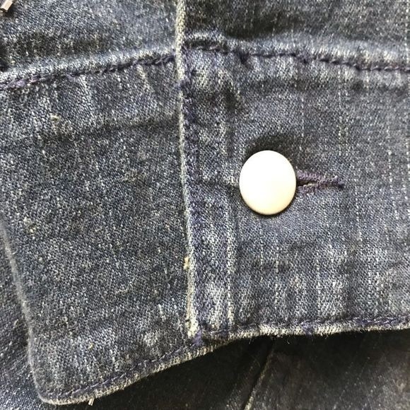 FLASHBACK Plus Size Denim Fitted Jacket Embellished Button Up - Picture 7 of 8